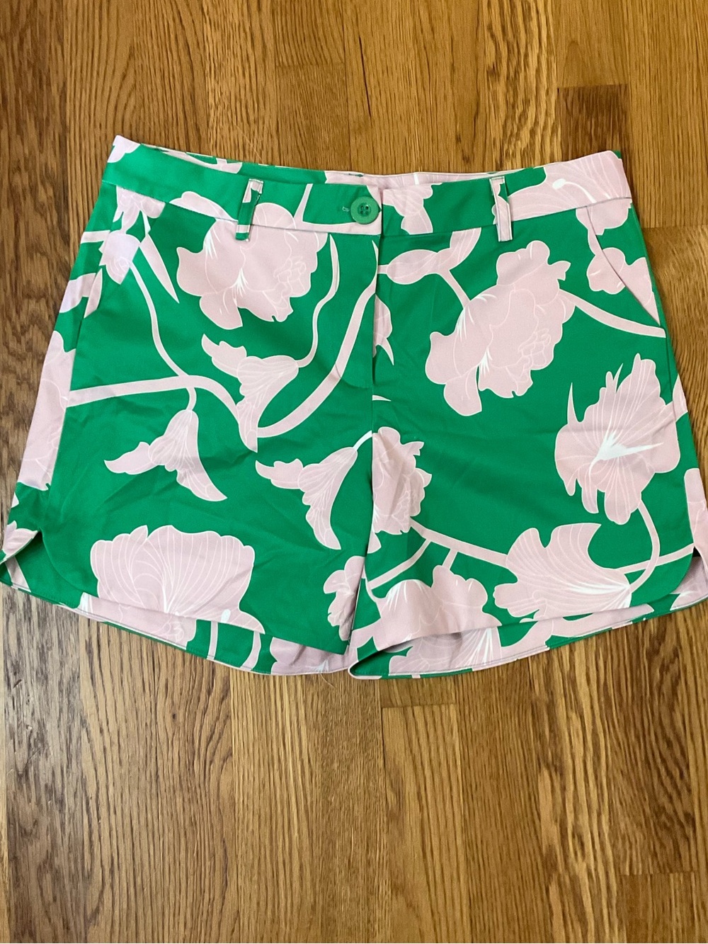 Jade - Beautiful Pink and Green Floral Shorts. Size 8